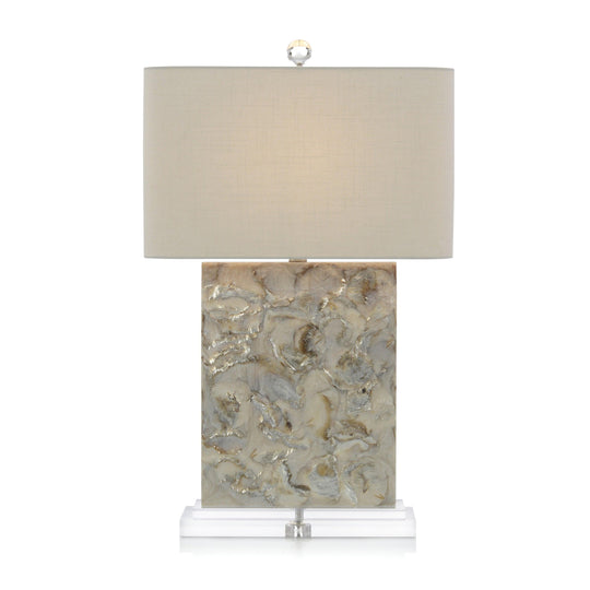 John Richard Creamy White and Sultry Grey Table Lamp TABLE LAMPS