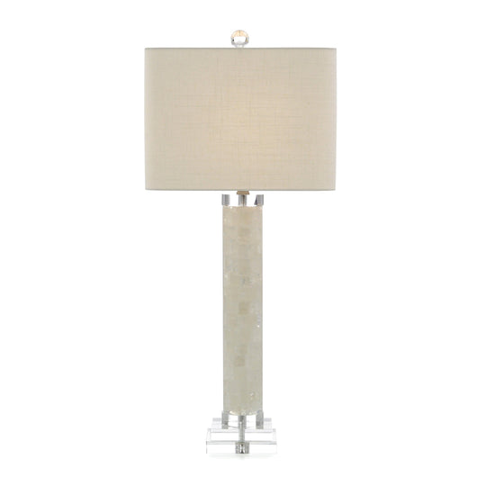 John Richard White Calcite and Quartz Table Lamp TABLE LAMPS