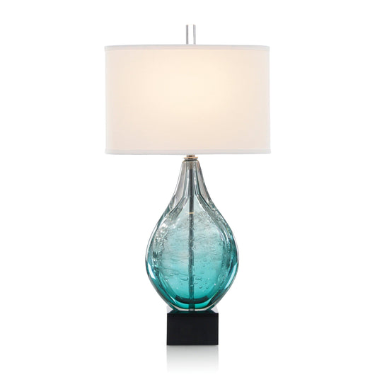 John Richard Light Azure Art Glass Table Lamp TABLE LAMPS