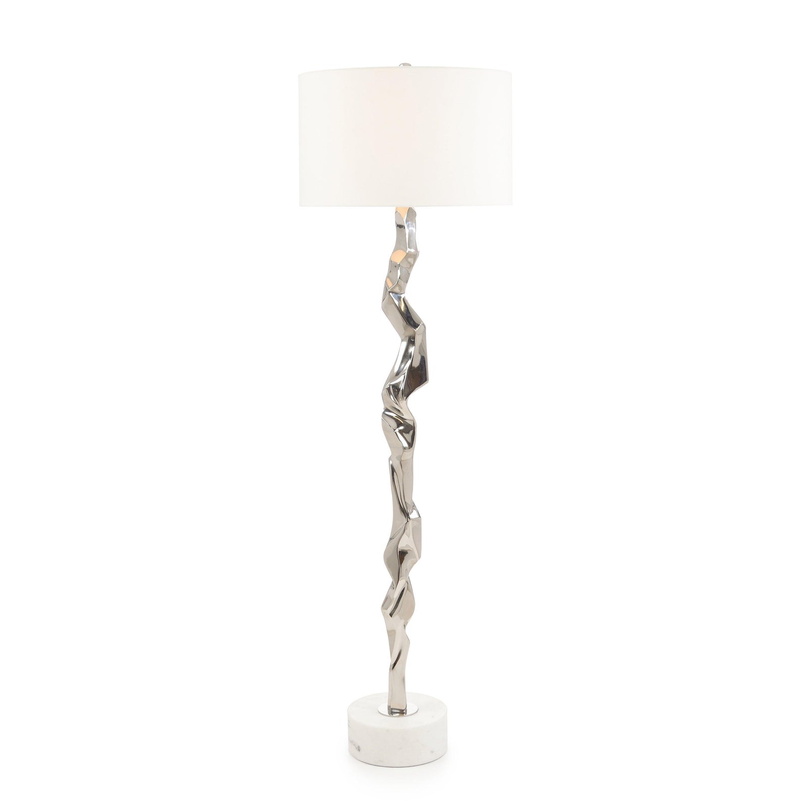 John Richard Polished Nickel Geometric Floor Lamp FLOOR LAMPS