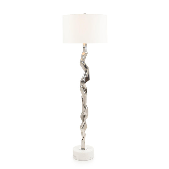 John Richard Polished Nickel Geometric Floor Lamp FLOOR LAMPS