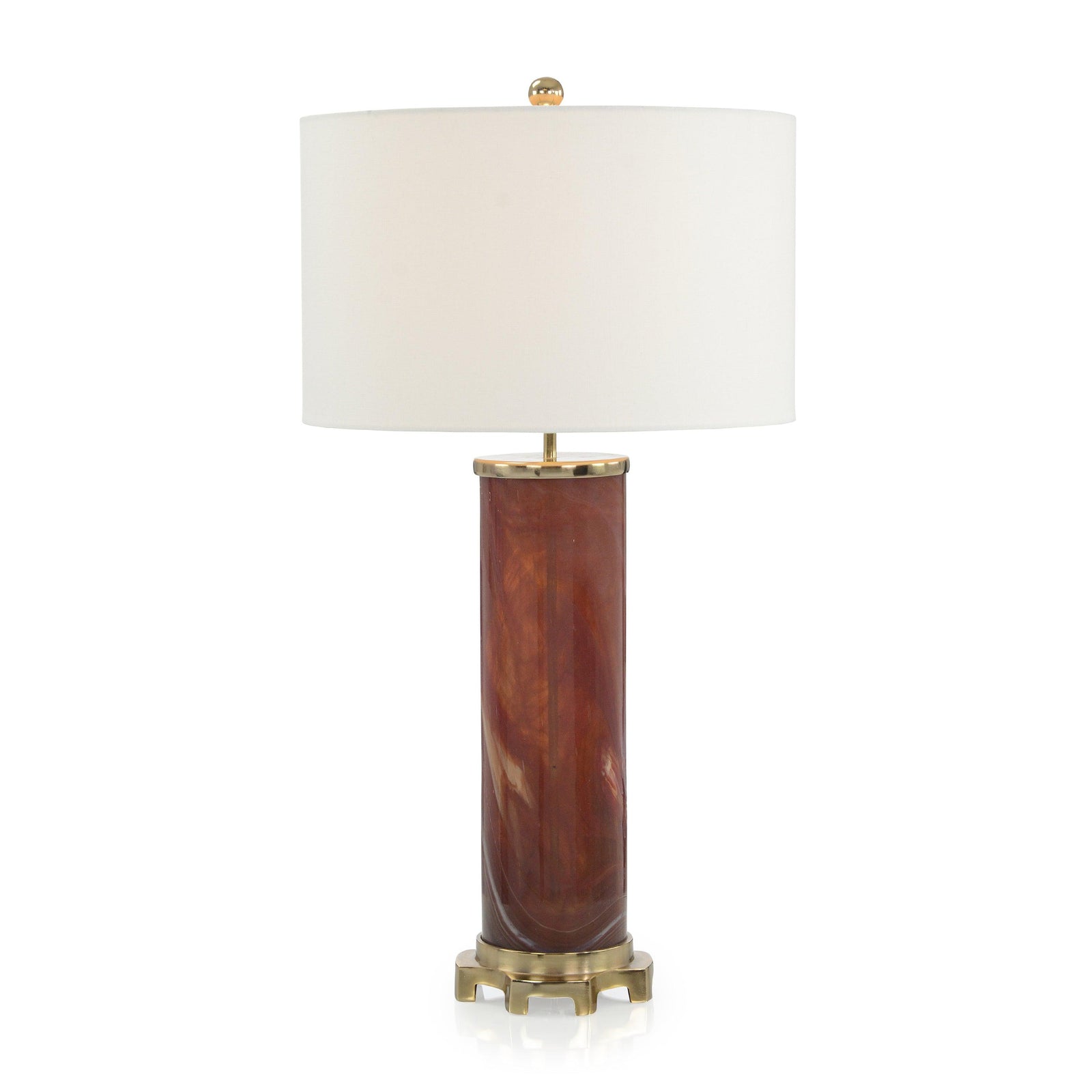 John Richard Burnt Sienna Marbled Glass Table Lamp TABLE LAMPS