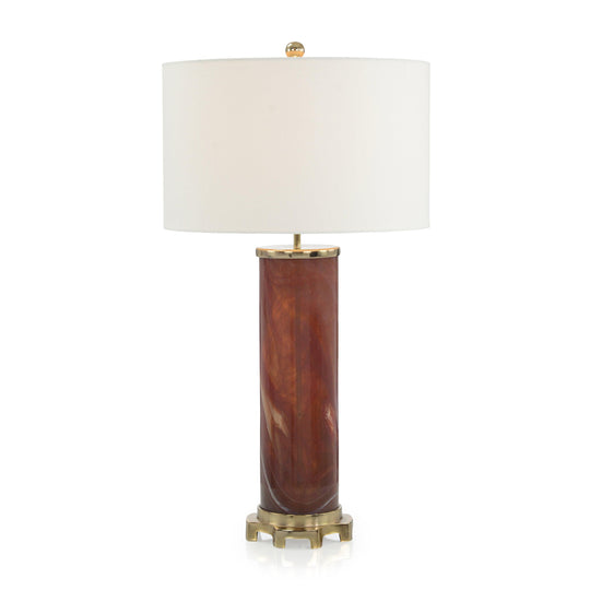 John Richard Burnt Sienna Marbled Glass Table Lamp TABLE LAMPS