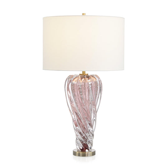 John Richard Rose Pink Art Glass Table Lamp TABLE LAMPS