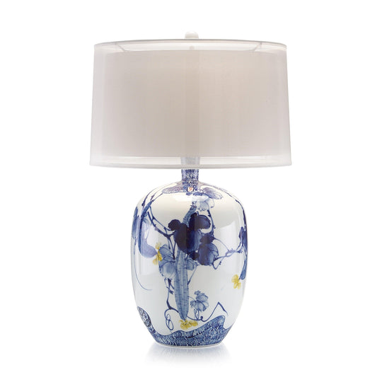 John Richard Blue Asian Gardens Table Lamp TABLE LAMPS