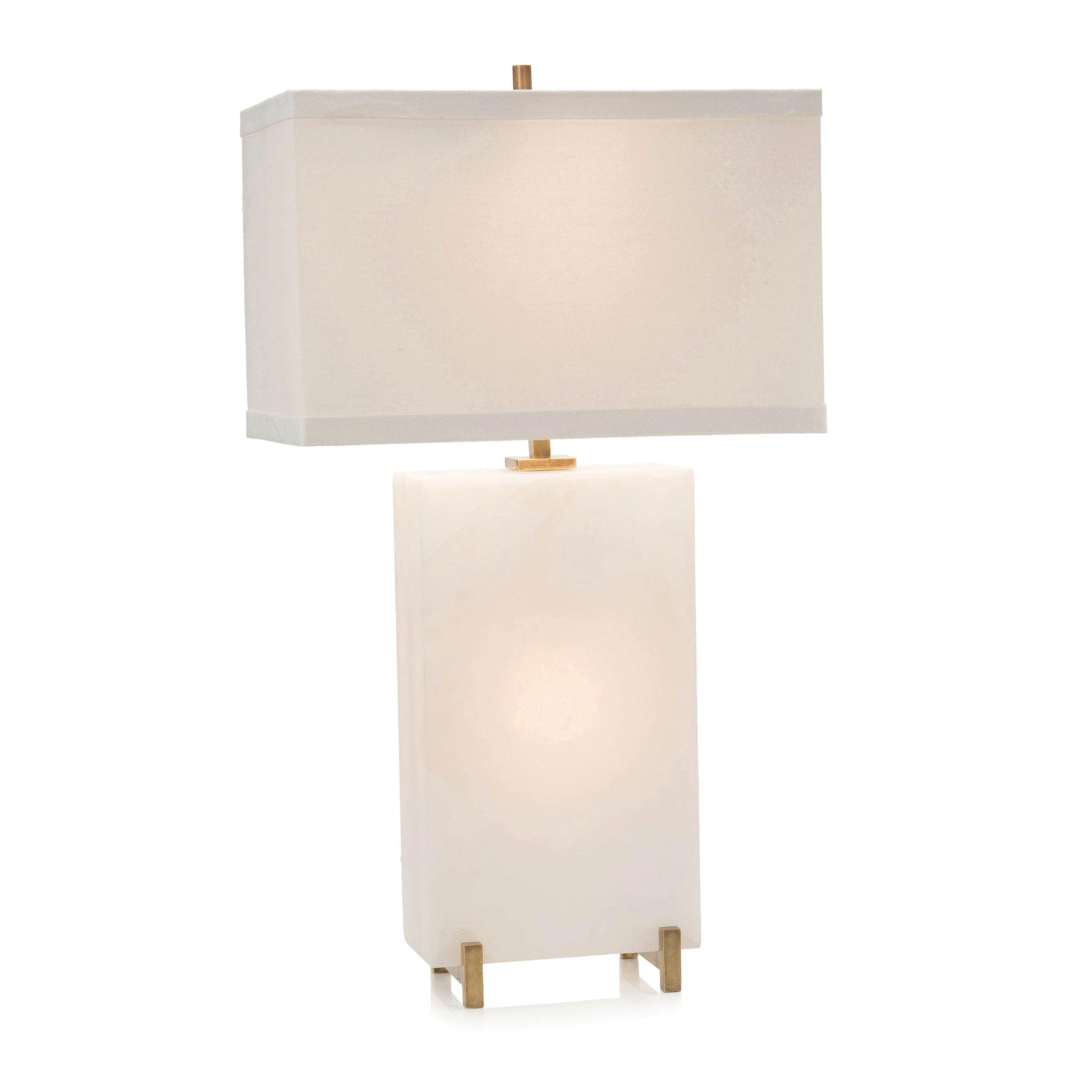 John Richard Alabaster Block Table Lamp TABLE LAMPS