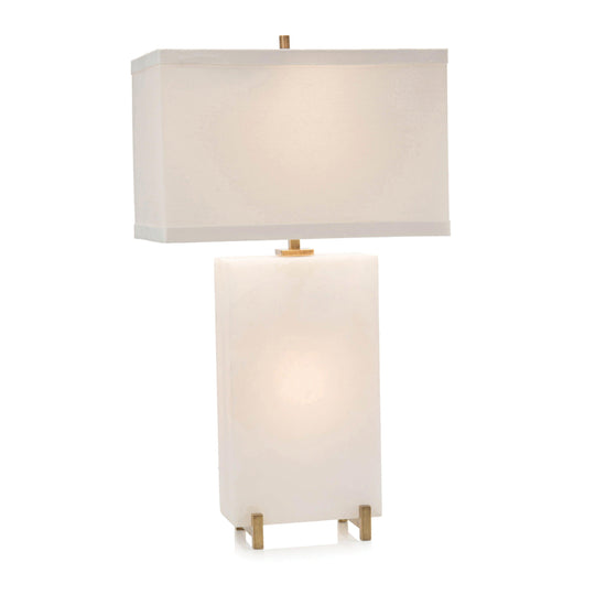 John Richard Alabaster Block Table Lamp TABLE LAMPS