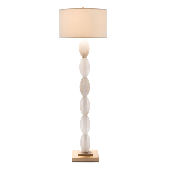 John Richard Crisscross Stacked Alabaster Floor Lamp FLOOR LAMPS