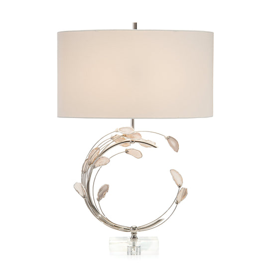 John Richard Swirling Agates In Silver Table Lamp TABLE LAMPS
