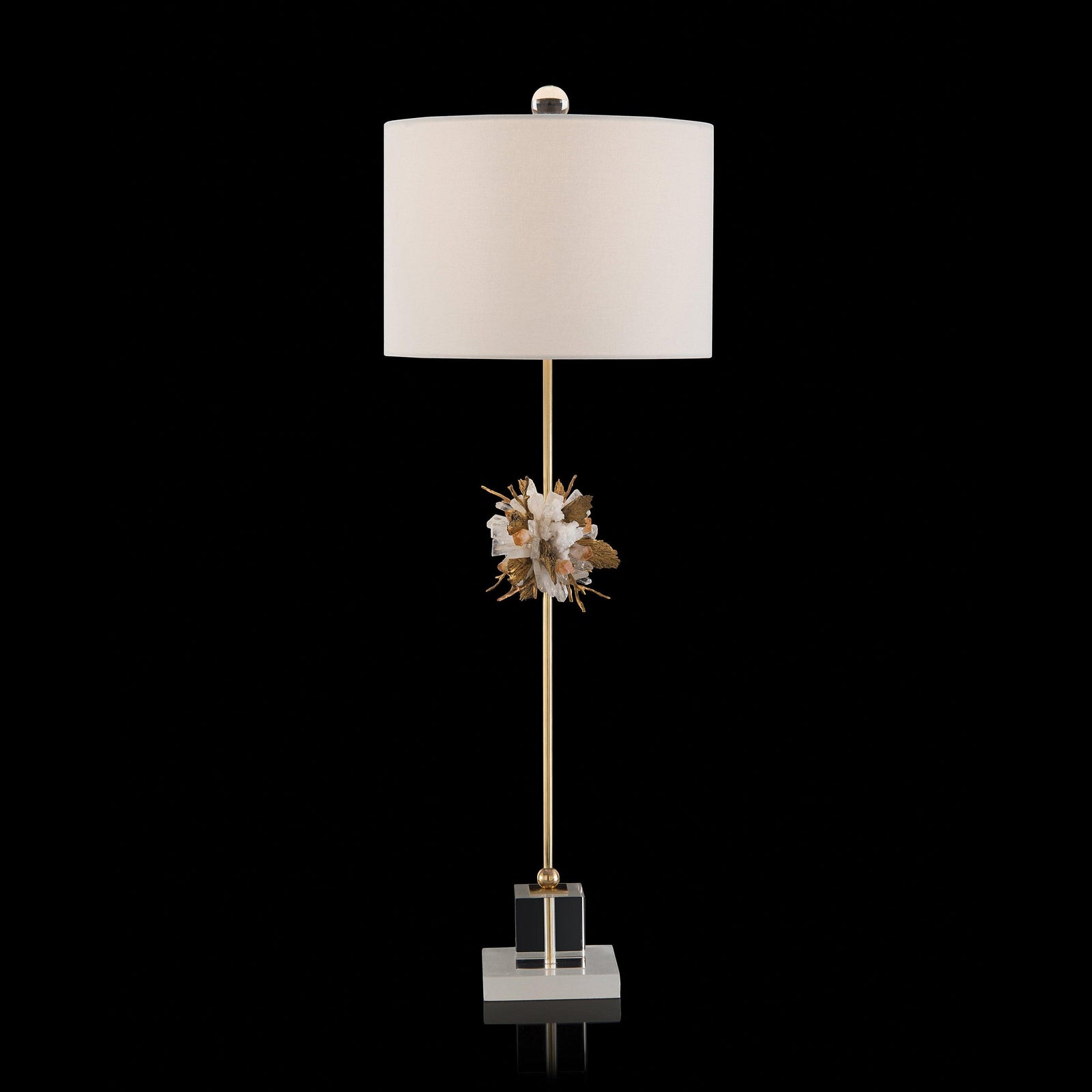 John Richard Organic Stones in Gold and White Buffet Lamp TABLE LAMPS