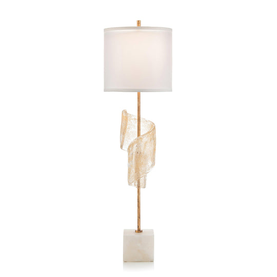 John Richard Furls With A Hint Of Gold Lamp TABLE LAMPS