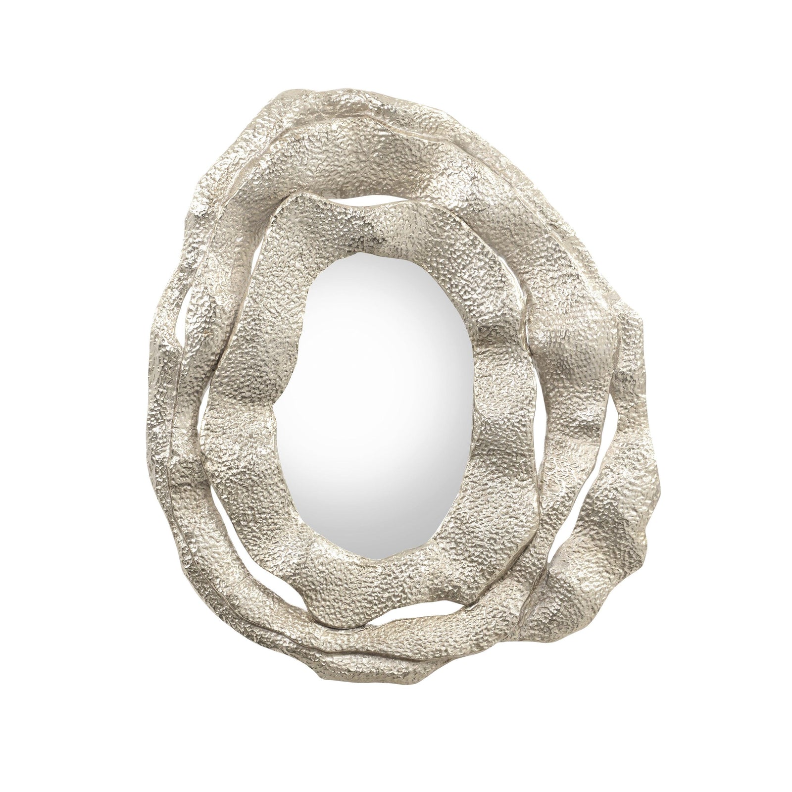 John Richard Brutalist Triple Frame Nickel Mirror WALL MIRRORS