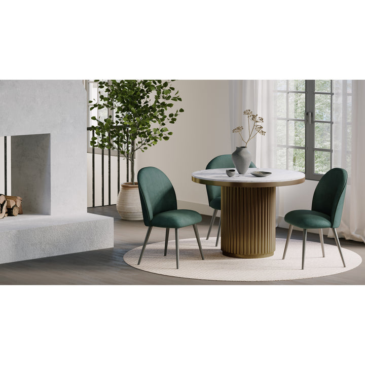 American Home Furniture | Moe's Home Collection - Clarissa Dining Chair Green-Set Of Two