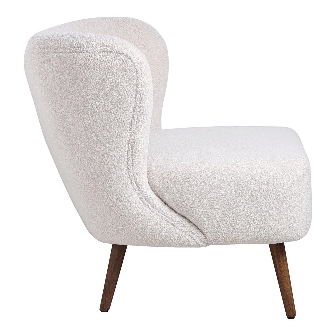 American Home Furniture | Moe's Home Collection - Margot Accent Chair Vegan Shearling Cream