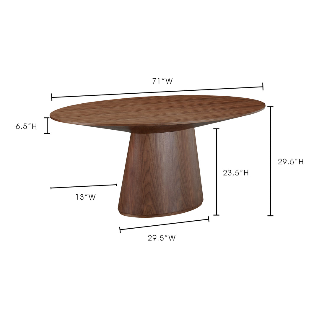 American Home Furniture | Moe's Home Collection - Otago Oval Dining Table Walnut