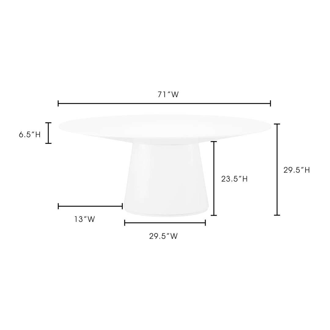 American Home Furniture | Moe's Home Collection - Otago Oval Dining Table White