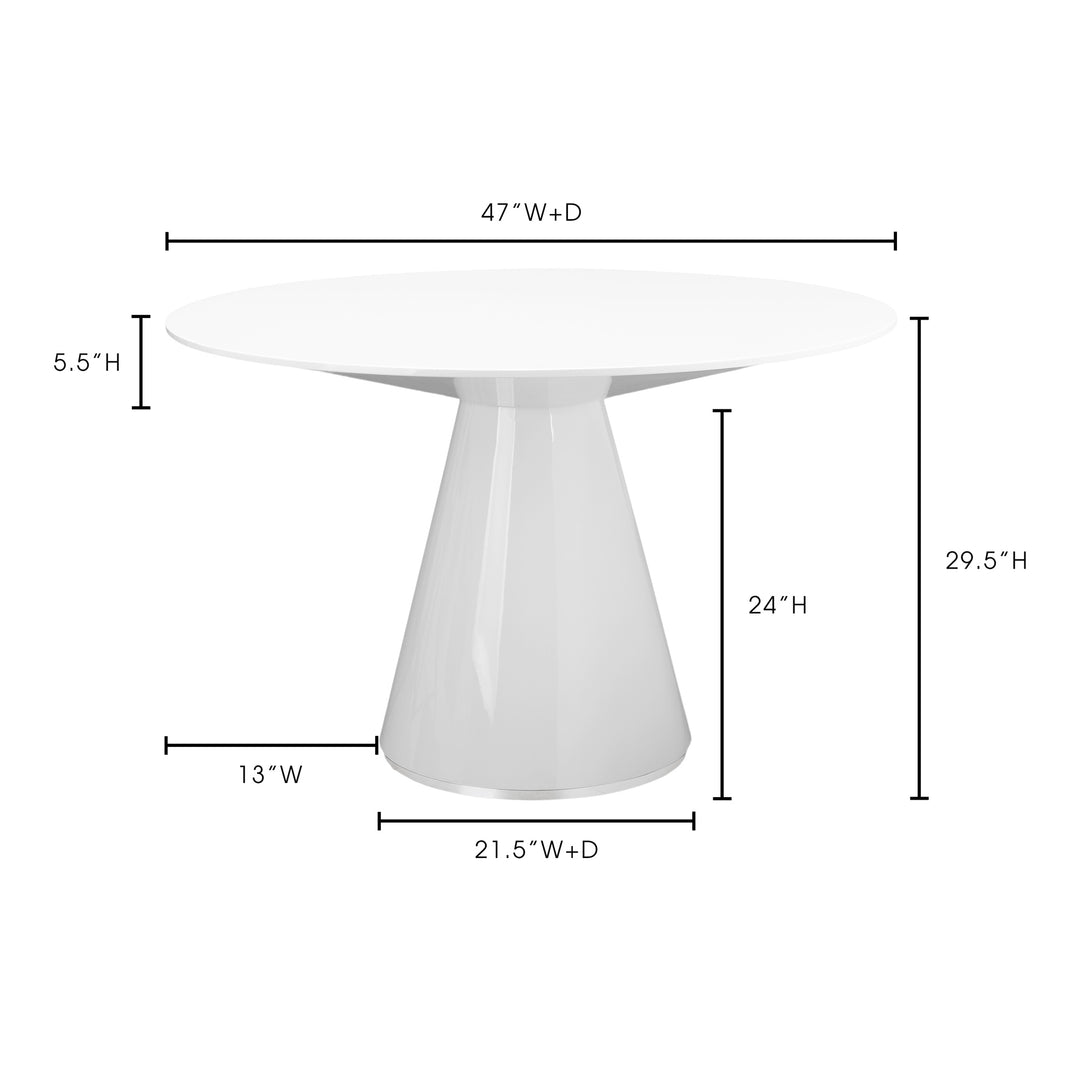 American Home Furniture | Moe's Home Collection - Otago Dining Table Round White