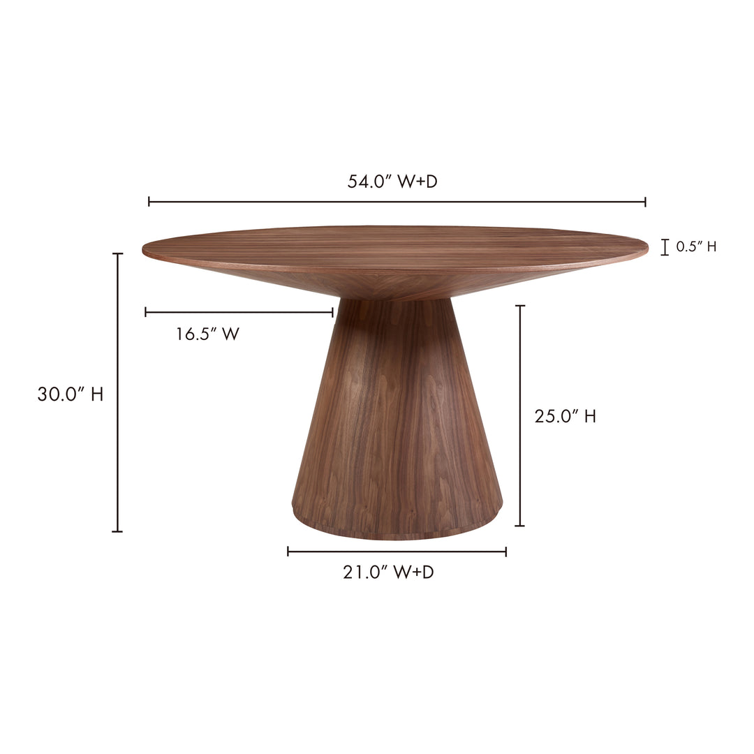 American Home Furniture | Moe's Home Collection - Otago Dining Table 54In Round Walnut