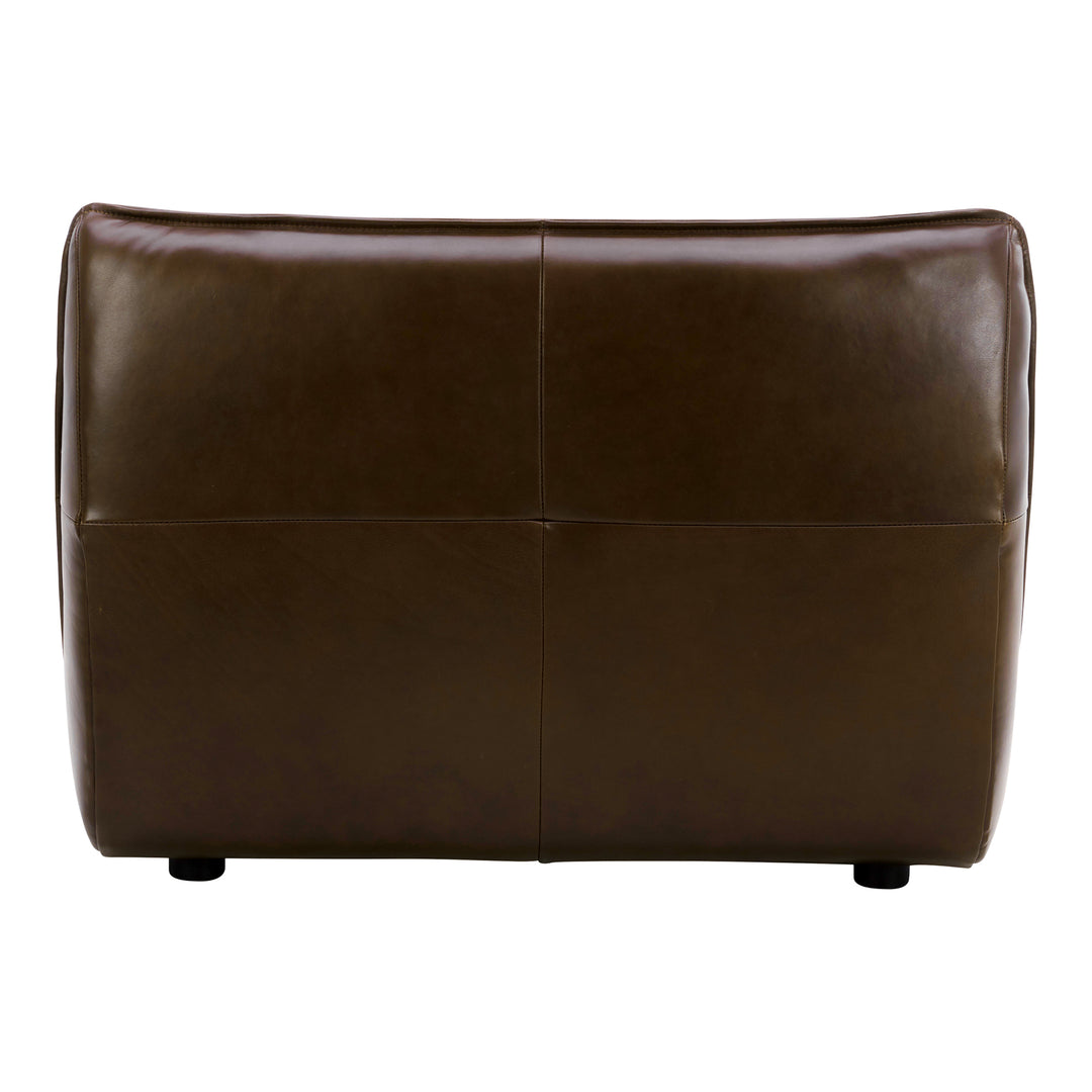 American Home Furniture | Moe's Home Collection - Zeppelin Leather Slipper Chair Toasted Hickory