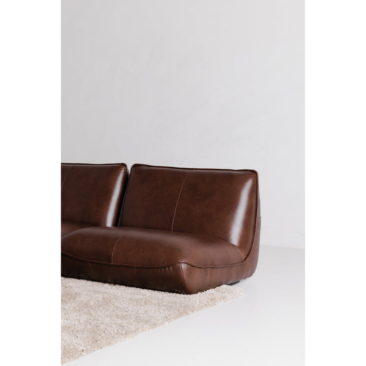 American Home Furniture | Moe's Home Collection - Zeppelin Leather Slipper Chair Toasted Hickory