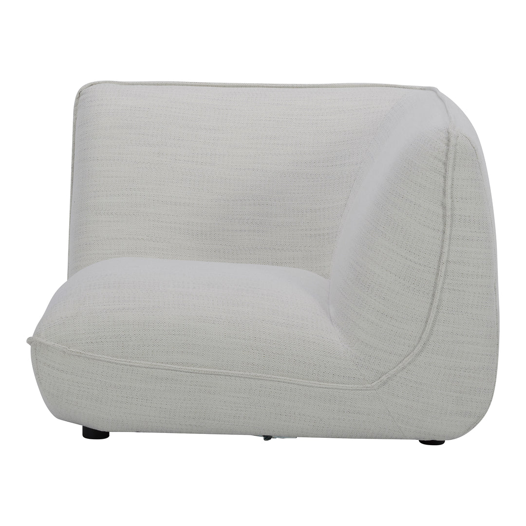 American Home Furniture | Moe's Home Collection - Zeppelin Corner Chair Salt Stone White