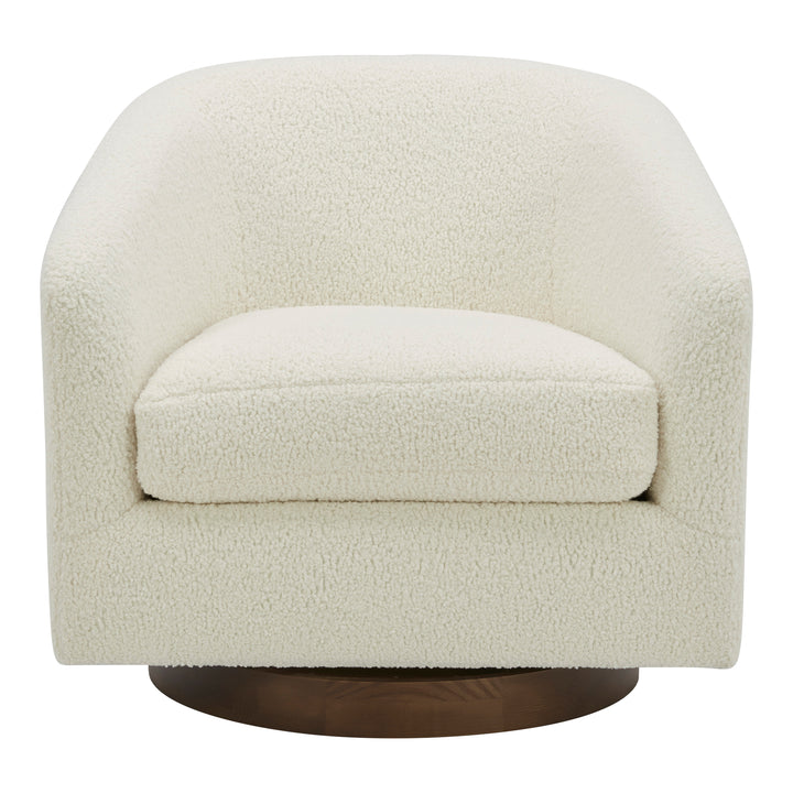 American Home Furniture | Moe's Home Collection - Oscy Swivel Chair Vegan Shearling White