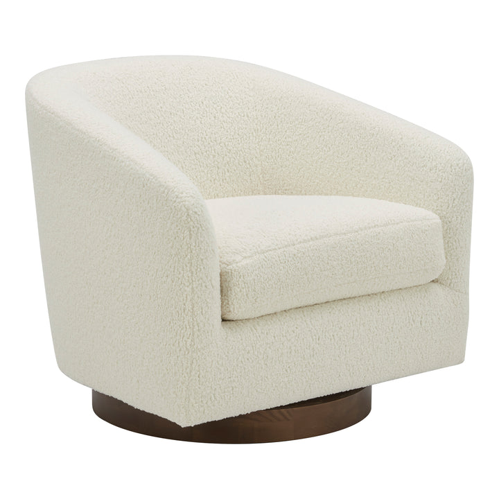 American Home Furniture | Moe's Home Collection - Oscy Swivel Chair Vegan Shearling White