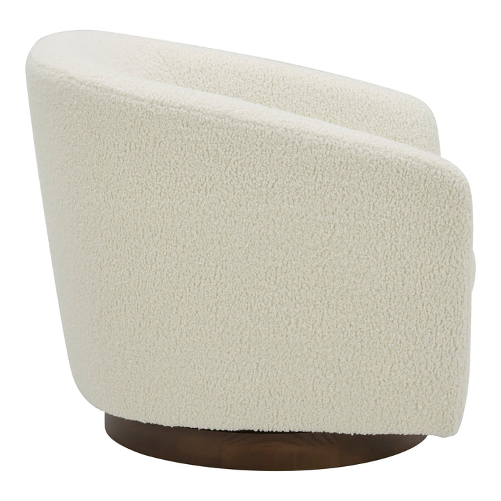 American Home Furniture | Moe's Home Collection - Oscy Swivel Chair Vegan Shearling White