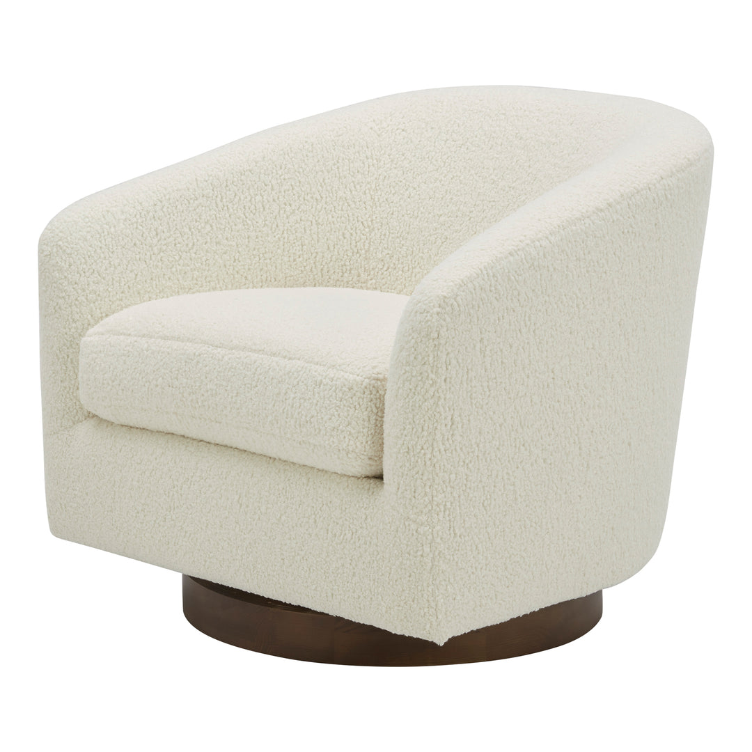 American Home Furniture | Moe's Home Collection - Oscy Swivel Chair Vegan Shearling White