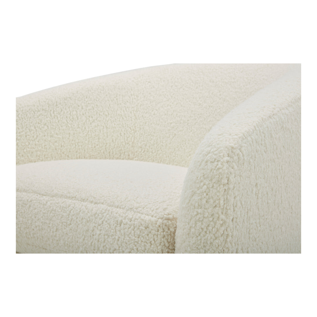 American Home Furniture | Moe's Home Collection - Oscy Swivel Chair Vegan Shearling White