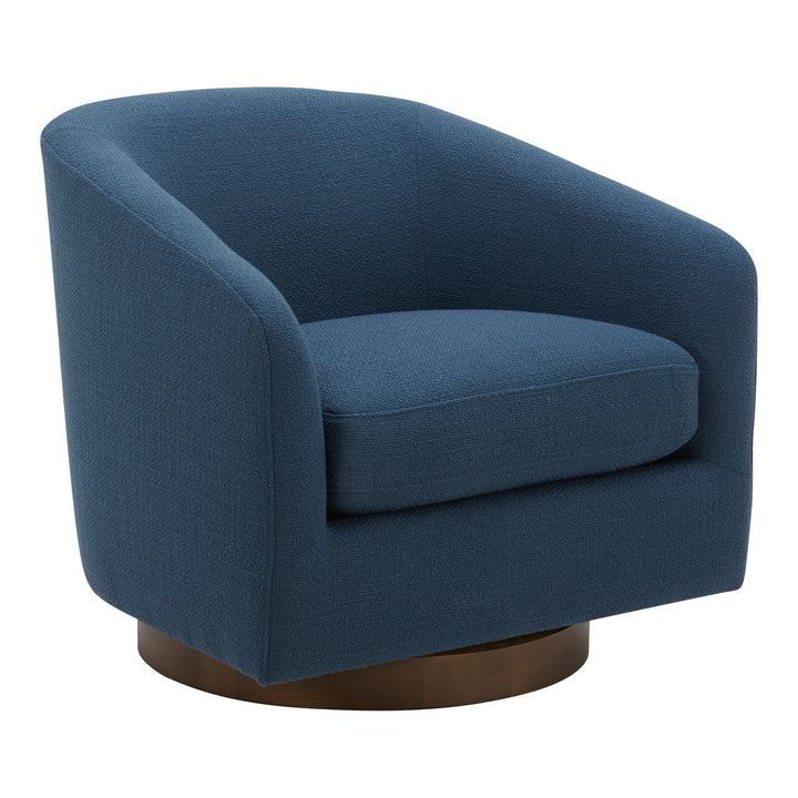 American Home Furniture | Moe's Home Collection - Oscy Swivel Chair Dark Atlantic