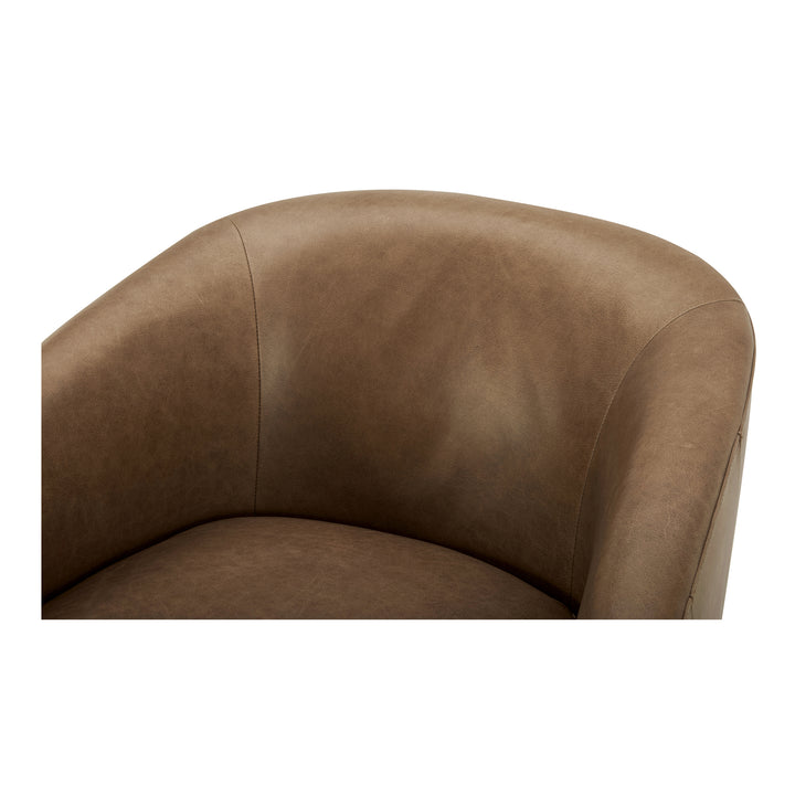 American Home Furniture | Moe's Home Collection - Oscy Leather Swivel Chair Tan