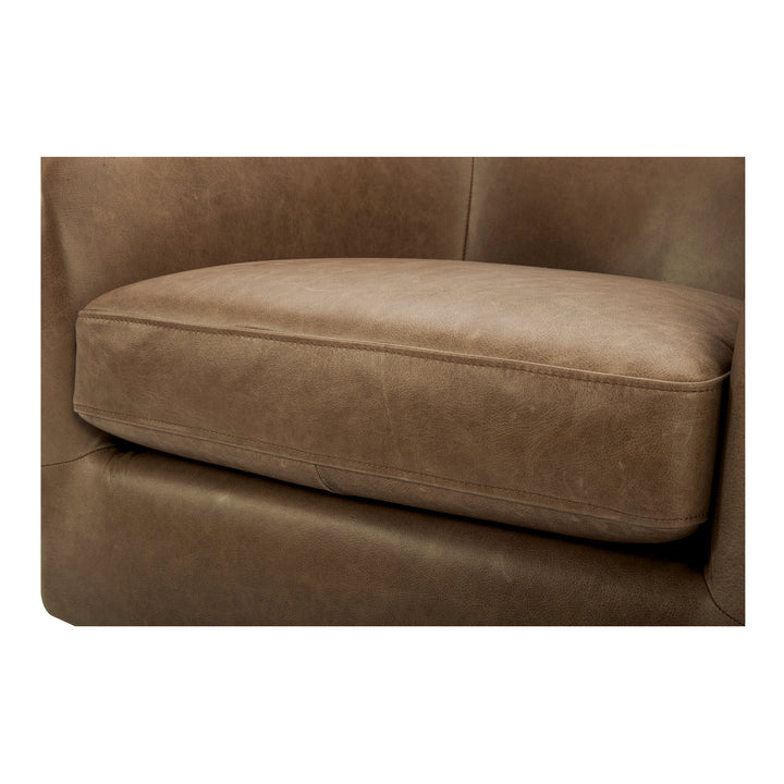 American Home Furniture | Moe's Home Collection - Oscy Leather Swivel Chair Tan