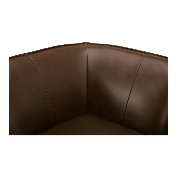 American Home Furniture | Moe's Home Collection - Zeppelin Nook Modular Leather Sectional Toasted Hickory