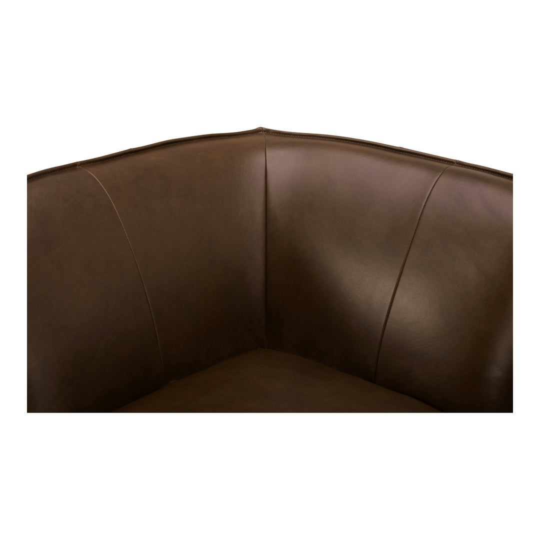 American Home Furniture | Moe's Home Collection - Zeppelin Dream Modular Leather Sectional Toasted Hickory