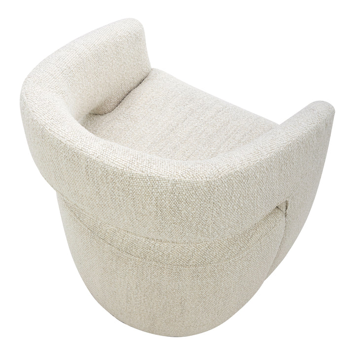 American Home Furniture | Moe's Home Collection - Barrow Rolling Dining Chair Performance Fabric White Mist