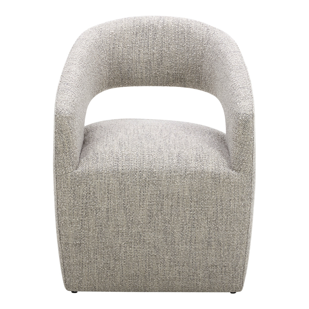 American Home Furniture | Moe's Home Collection - Barrow Rolling Dining Chair Performance Fabric Grey Storm