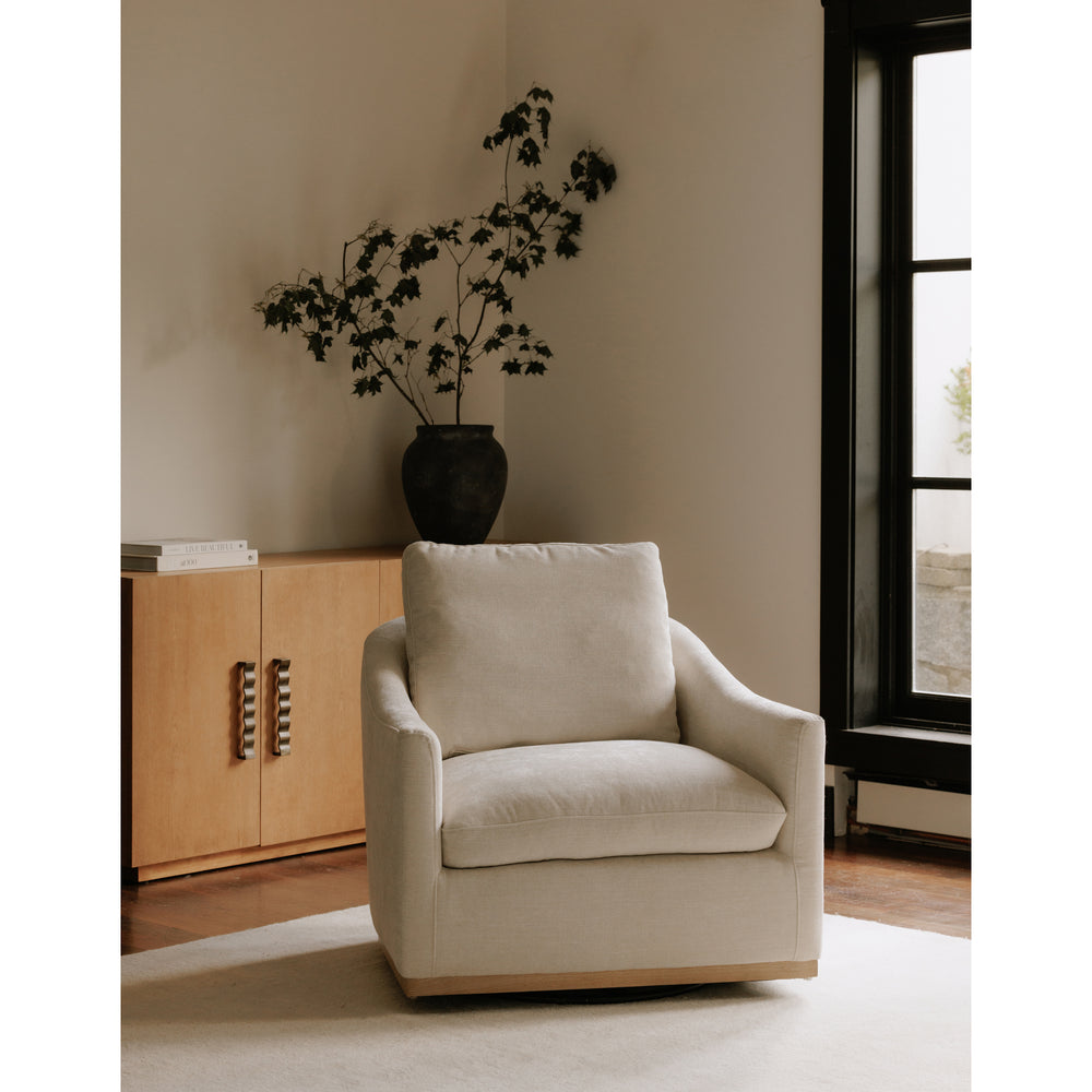 American Home Furniture | Moe's Home Collection - Linden Swivel Chair Soft Beige
