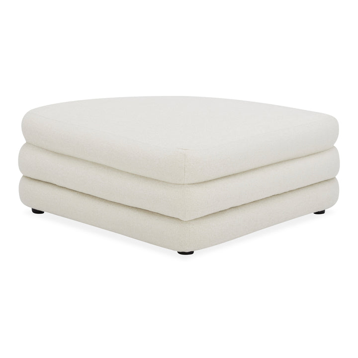 American Home Furniture | Moe's Home Collection - Lowtide Curved Ottoman Warm White