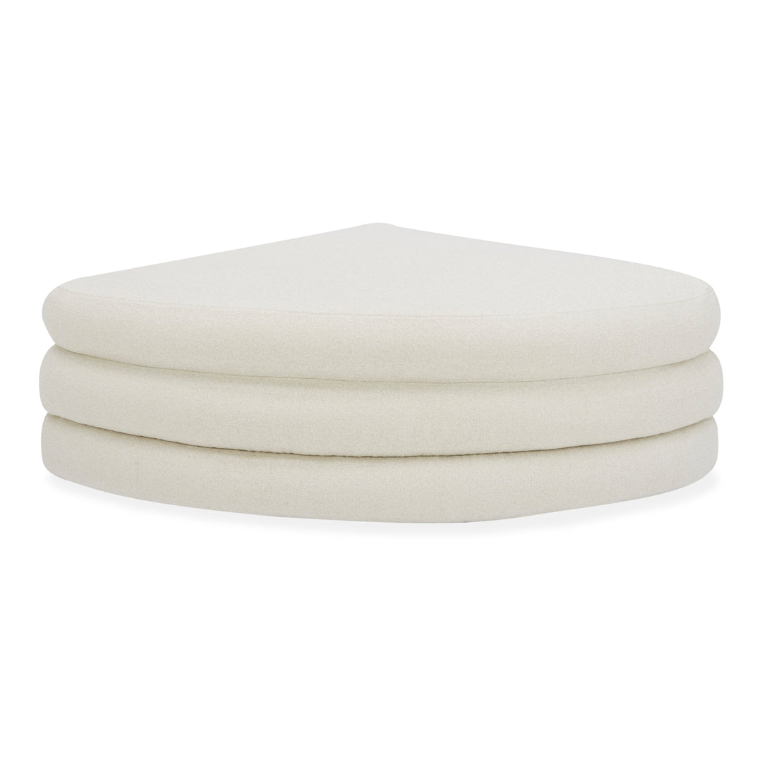 American Home Furniture | Moe's Home Collection - Lowtide Curved Ottoman Warm White
