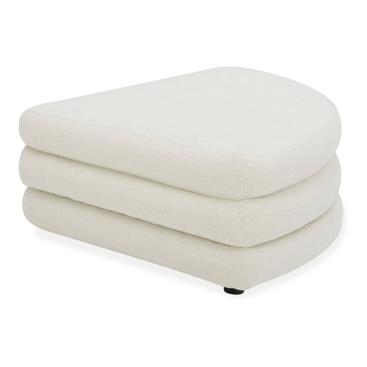 American Home Furniture | Moe's Home Collection - Lowtide Curved Ottoman Warm White