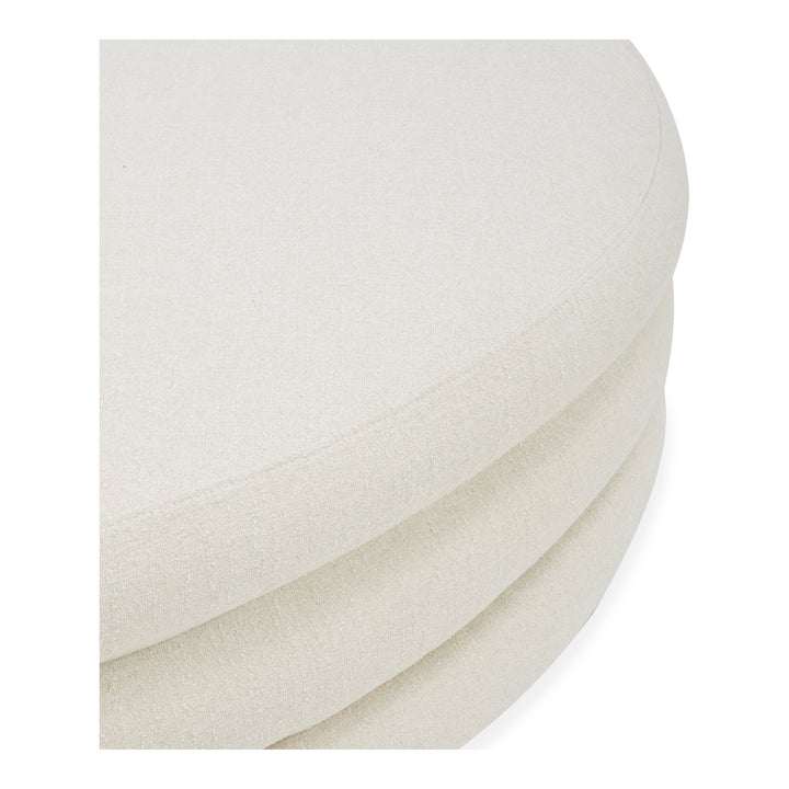 American Home Furniture | Moe's Home Collection - Lowtide Curved Ottoman Warm White