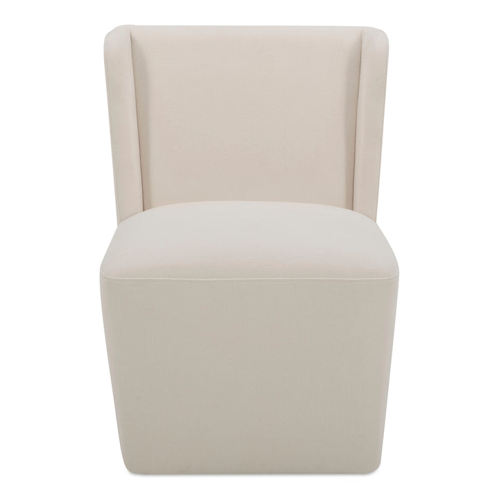 American Home Furniture | Moe's Home Collection - Cormac Rolling Dining Chair Performance Fabric Cream