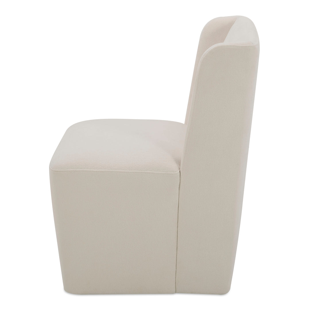 American Home Furniture | Moe's Home Collection - Cormac Rolling Dining Chair Performance Fabric Cream