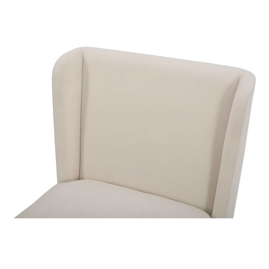 American Home Furniture | Moe's Home Collection - Cormac Rolling Dining Chair Performance Fabric Cream