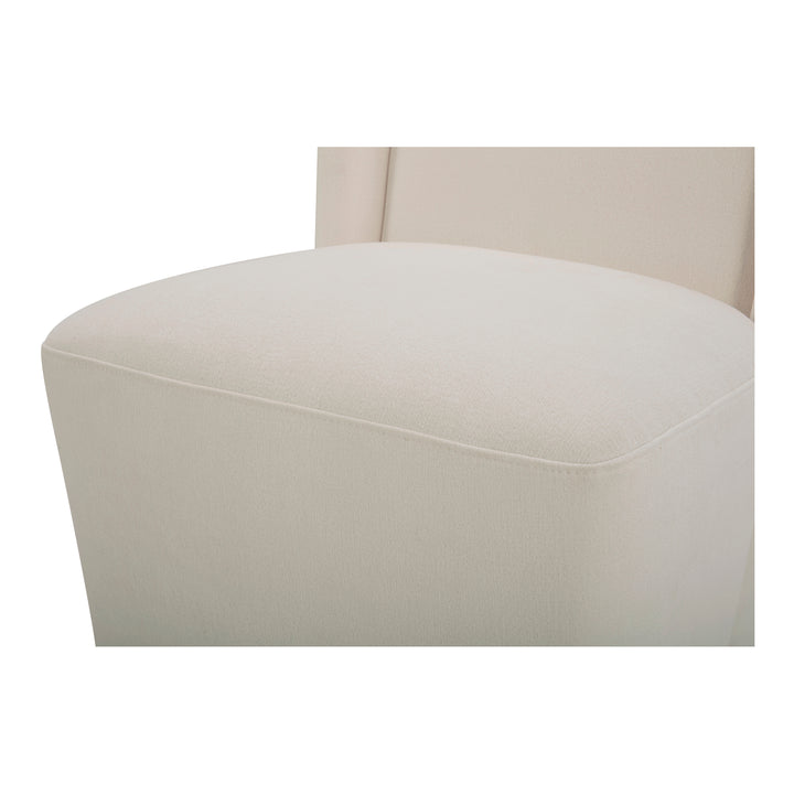 American Home Furniture | Moe's Home Collection - Cormac Rolling Dining Chair Performance Fabric Cream