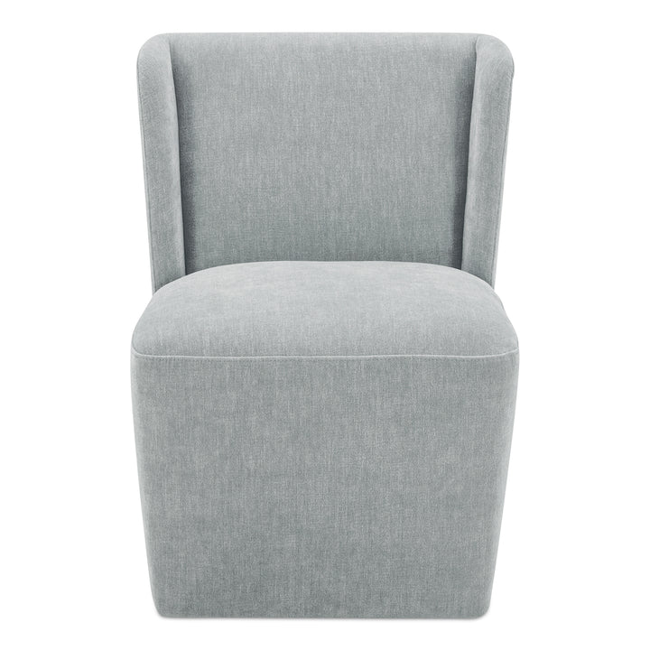 American Home Furniture | Moe's Home Collection - Cormac Rolling Dining Chair Performance Fabric Slate Green