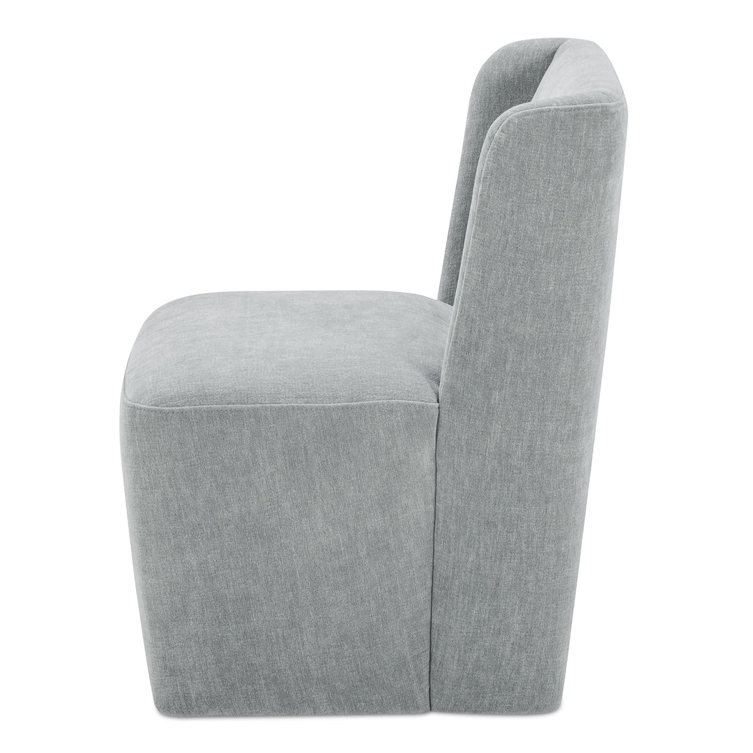American Home Furniture | Moe's Home Collection - Cormac Rolling Dining Chair Performance Fabric Slate Green