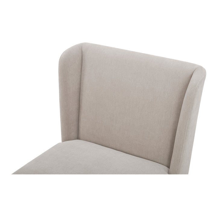 American Home Furniture | Moe's Home Collection - Cormac Rolling Dining Chair Performance Fabric Warm Sand