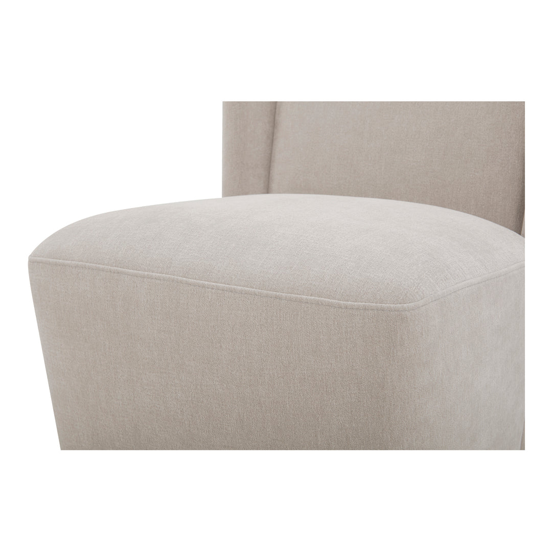 American Home Furniture | Moe's Home Collection - Cormac Rolling Dining Chair Performance Fabric Warm Sand